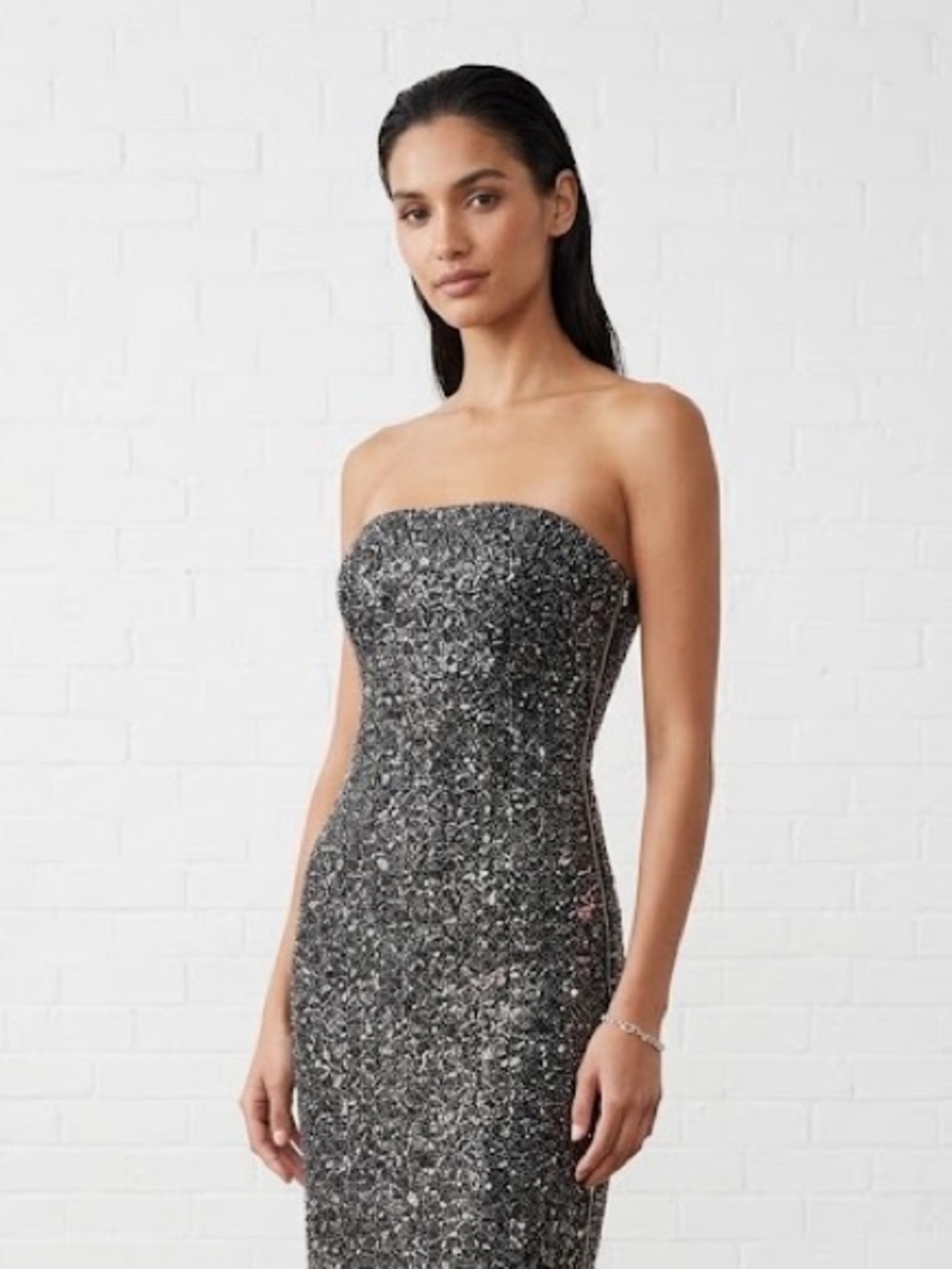 Alex Evenings Womens Black Silver Metallic Shimmer Strap Cocktail Dress